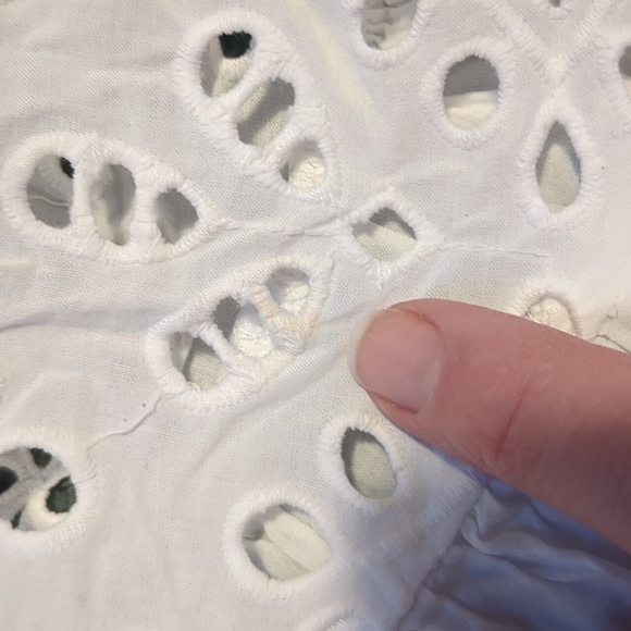 H&M White Blouse with Eyelet Embroidery - Picture 9 of 9